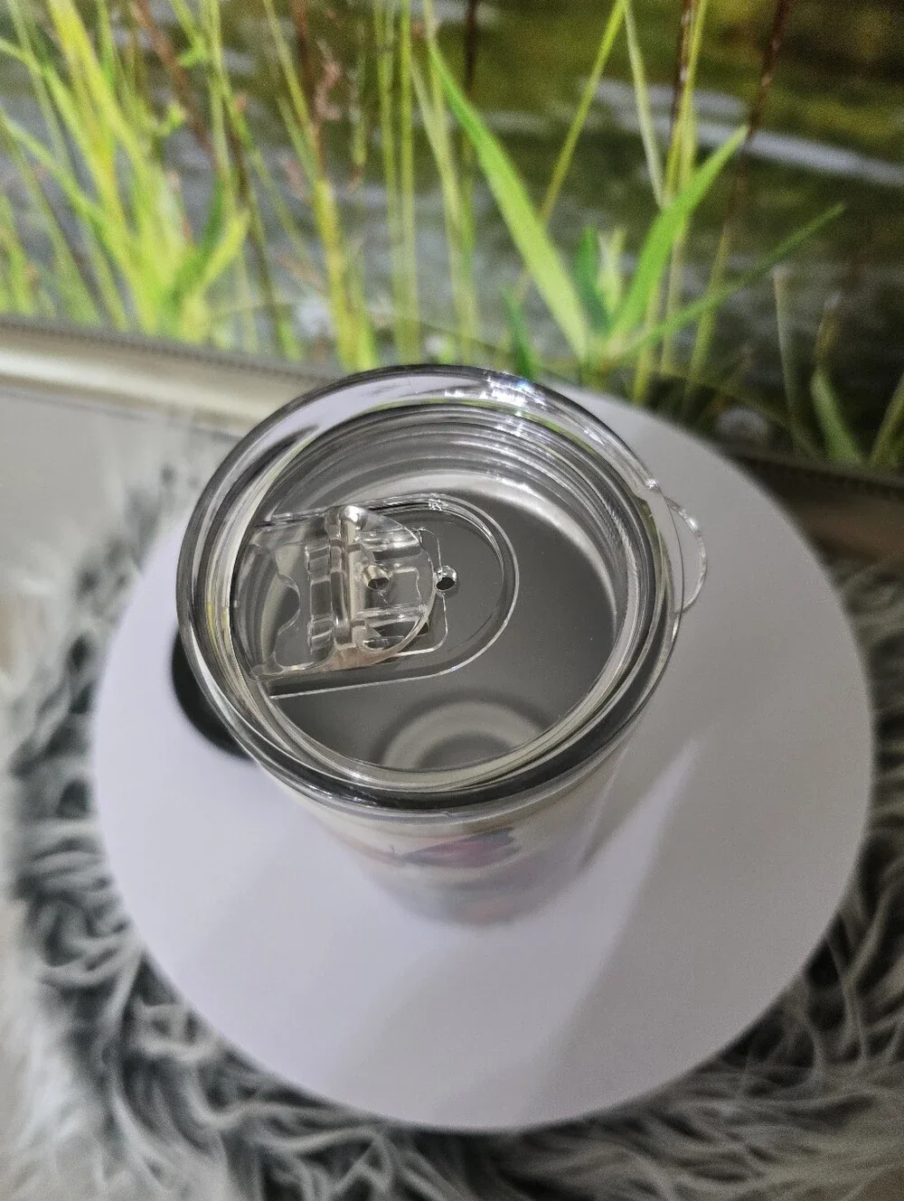 Handmade Butterfly 12oz Slim Duozie Tumbler Can Cooler with Extra Lid New